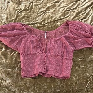 Free People Sheer pink top (S)